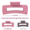 Vigorpace 12 Pack Large Hair Claw Clips 4.1" Big Square