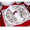 Harvey & Mason 4 Red Berry Napkin Rings Christmas Festive