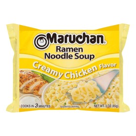 Maruchan Ramen Creamy Chicken, Instant Ramen Noodles, Ready to Eat Meals, 3 Oz, 24 Count