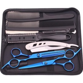 HeiLan 미용 가위 스테인리스 헤어 보라색 커팅 이발소 세트 빗 C1001 [16 C1001 QuanLan D 6N] Beauty Scissors Stainless Hair Purple Cutting Barber Set Comb C1001 [16 C1001 QuanLan D 6N]