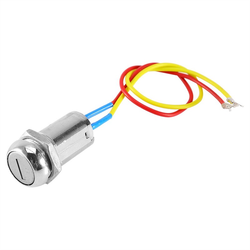 2 Wire Ignition Key Switch Lock, Keenso Motorcycle Ignition Starter