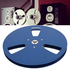 10 Full Aluminum Blank Tape Reel with 3 Holes, Universal for TEAC 7 Inch Open Reel Sound Tape, Replacement Repair Parts for Reel to Reel Tape Players (Blue)