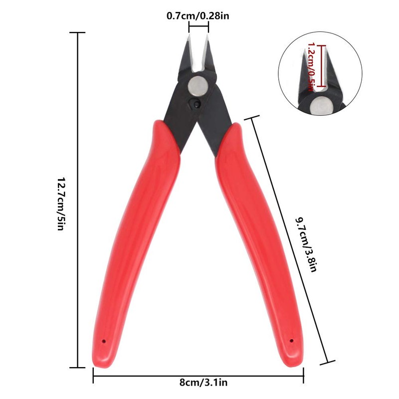 Kalim 5’’ Mini Wire Cutter, Precision Flush Cutter, Strong and