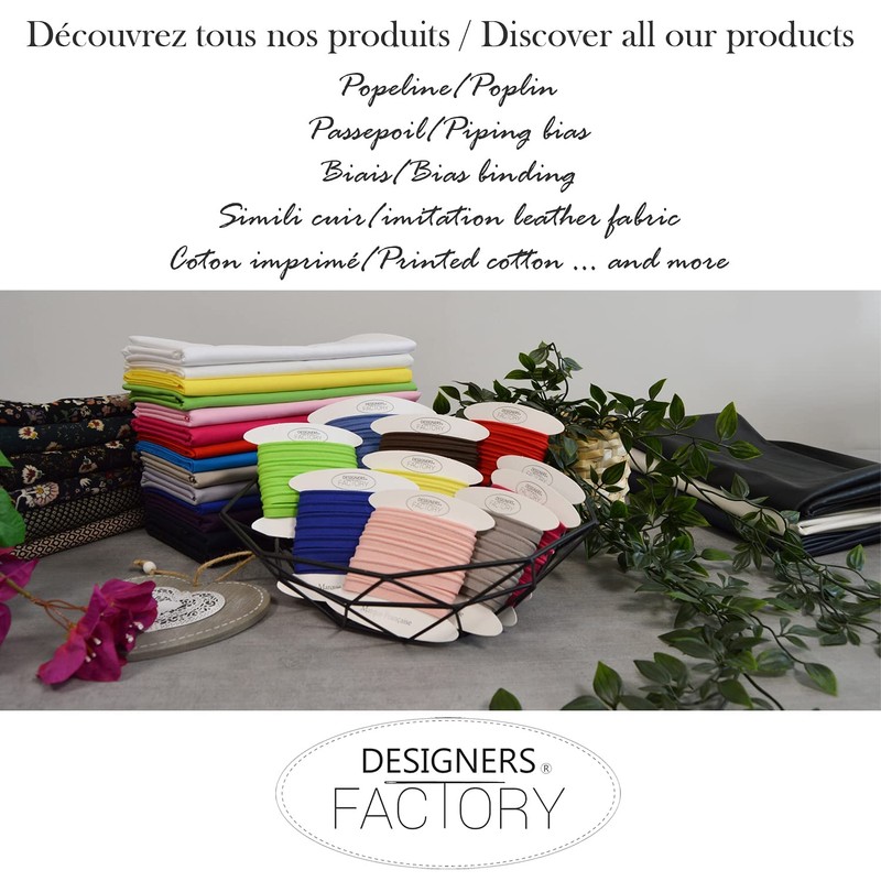 designers-factory 100% Cotton Poplin Fabric - Available in Over 20