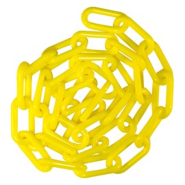 Plastic Barrier Chain Parking Space Barrier Road Plastic Chain, Hazard Chain Link, Black/Red/White/Yellow, 5M/ 8M/ 10M (6mm*10M, Yellow)