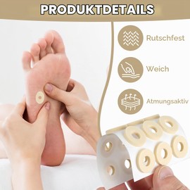 Pack of 240 Corns Pressure Protection Rings, Corn Plasters, Pressure Points Plasters, Suitable for Soles and Sides of the Feet, Pressure and Pain Relieving (4 Shapes)