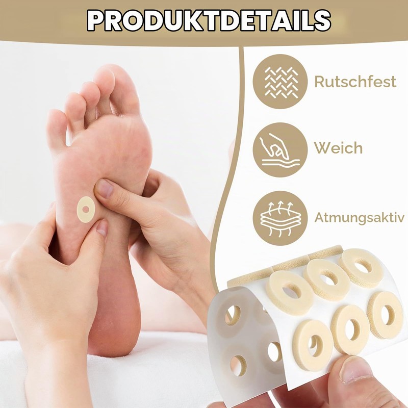 Pack of 240 Corns Pressure Protection Rings, Corn Plasters, Pressure