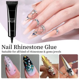 Nail Extension Rhinestone Gel - Nail-Quick Drying Glue Gel - 3D Sculpture Gels - 15ml Nail Carving Gels for Nail Designs DIY Nail Painting - Multi-functional Nail-Glue Extra Strong Glue