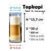 Topkapi Verano 250.622-piece iced coffee glasses, latte coffee glasses, milkshake