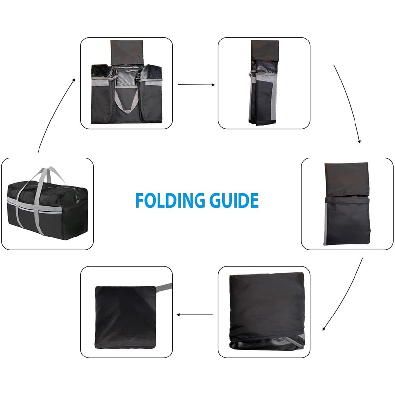Foldable Travel Bag, 96L Extra Large Holdall Bag, Packable Duffle