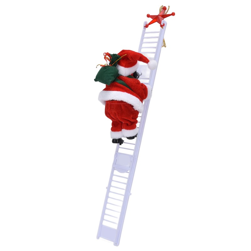 Electric Santa Claus Toy Black Race Climbing Christmas Tree Decorations