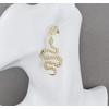 Gold snake earrings asp cleopatra toga serpent post stud dangle