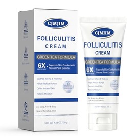 Crema para el cuidado de la foliculitis para el cuerpo y el cuero cabelludo, fórmula para protuberancias de afeitar, pelos encarnados y protuberancias