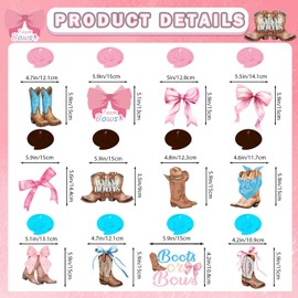 Boots Or Bows Hanging Swirls Boots Or Bows Gender Reveal Decorations Hanging Swirls Boots and Bows Gender Reveal Party Supplies