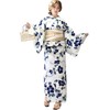 Aletta domani Women's Yukata 2-Piece Set, Yukata Belt Set, Half