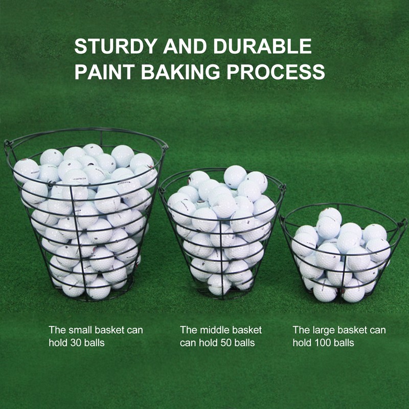 Golf Ball Storage Basket Metal Lightweight Large Capacity Basket Container