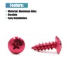 sourcingmap 30pcs 5mm Red Motorcycle Cross Head Self Tapping Bolts
