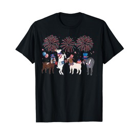 4th of July Patriotic Goat USA American Flag Goat Lovers T-Shirt