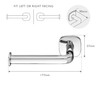 Robert Welch Burford Toilet Roll Holder Fixed. Made from stainless