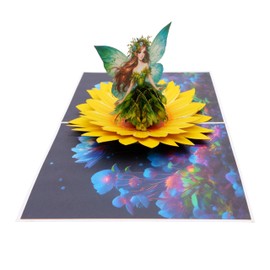 HEARTPOP 3D Fairy Pop Up Card, Handmade 3D Greeting Card For All Occasion, Birthday, Thank You, Thinking of You, Get Well, Daughter's day | With Message Note