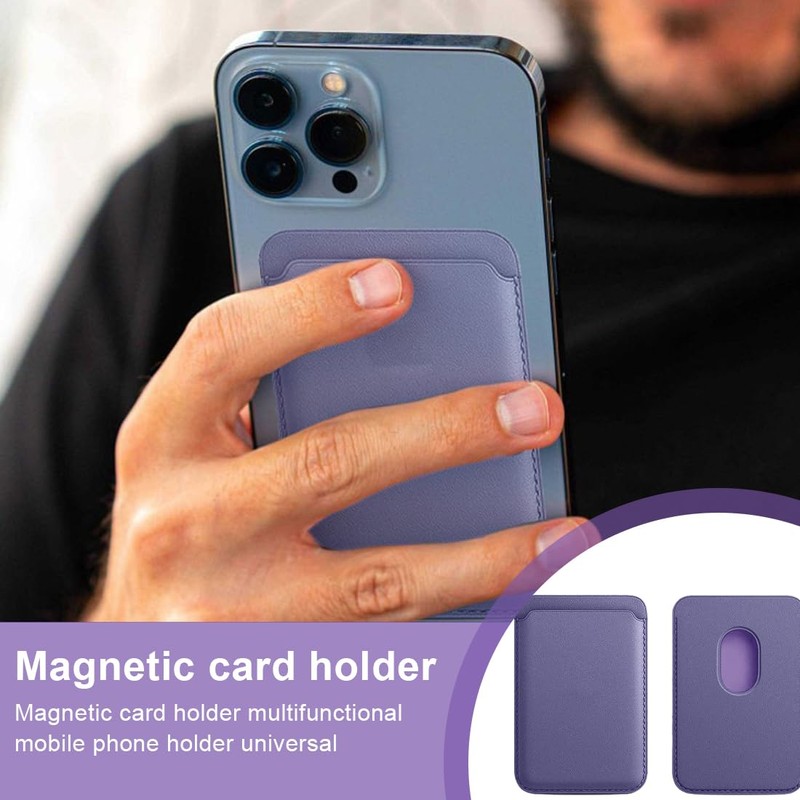 XUKZIMA Magnetic Wallet, Premium Vegan Leather Phone Wallet