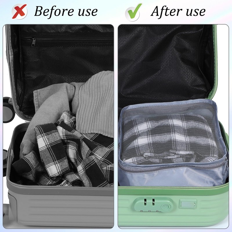12 Pcs Packing Cubes Luggage Organizers Small Mesh Clothing Underwear