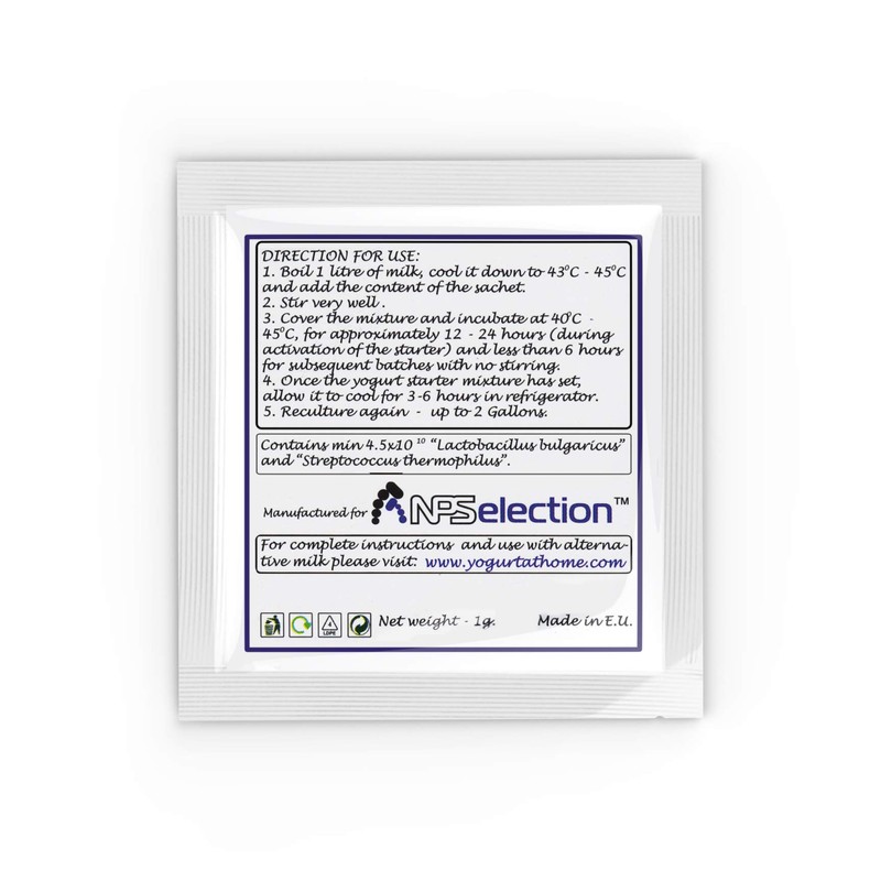Yogurt Starter Cultures - Pack of 10 Freeze-dried Culture Sachets