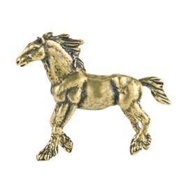 Milageto Brass Horse Ornament Horse Sculpture Desktop Ornament Tabletop Centerpieces Miniature Hand Craved for Bedroom Office Dorm