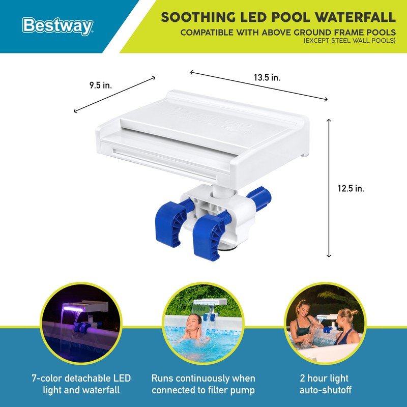 Bestway Flowclear Soothing LED Waterfall | Made for Above Ground