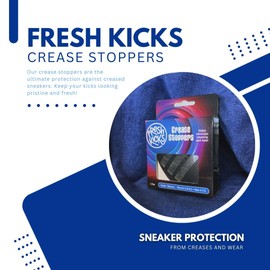 Fresh Kicks Crease Stoppers - Shoe Protectors and Anti Crease Guards to Prevent Sneaker Creases (Large/X-Large)
