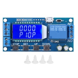 12V Trigger Timer, Cycle Trigger Delay Timer Switch 6-30v, 0.01secs-9999min On and Off Relay PCB Trigger Cycle Delay Timer Switch Delayed Power off Timer