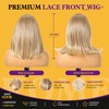 Blonde Highlight Bob 13×6 Synthetic Lace Front Wig for Women