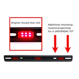 iJDMTOY 17-Inch Universal Fit Red Lens 18-LED Truck Rear Tailgate or Trailer ID Light Bar Compatible with F150 F250 F350 RAM Silverado Sierra 1500 2500 3500, etc