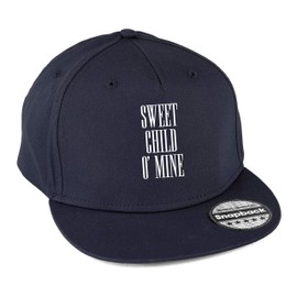 Hippowarehouse Sweet Child O' Mine Snapback hat Premium Printed 5 Panel Flat Peak Cotton OneSize Adults French Navy
