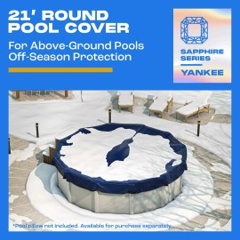 Yankee Pool Pillow 21 ft Round Pool Cover | Extra Thick & Durable above-Ground Pool Cover | Sapp...