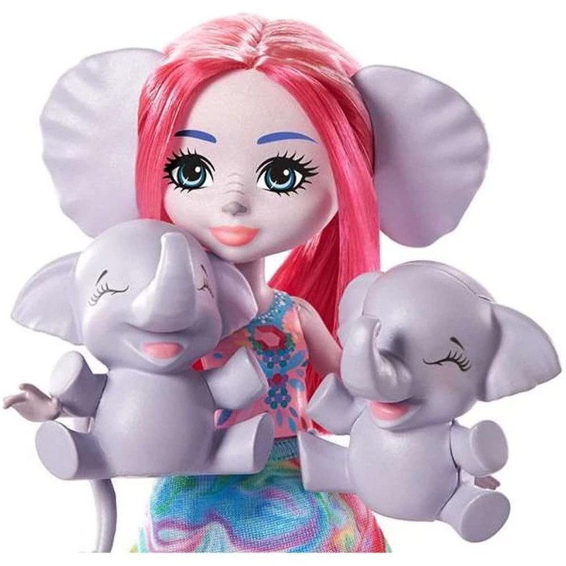 Enchantimals GTM30 Elephant Family Play Set and Dolls, Toy for