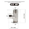 AGUTEA 304 Stainless Steel 3/4” Tee Male NPT T Shape