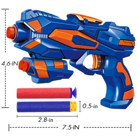 POKONBOY 6 Pack Blaster Toys Guns for Boys Fit for Nerf Bullets, Toy Guns with 120 PCS Refill Foam Darts for Boys Girls Birthday Gifts Party Favors Hand Gun Toys for 6+ Year Old Kids