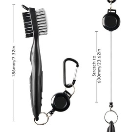 Golf Brush, Golf Club Cleaner, Golf Iron Brush, Iron Grooving, Cleaning, Double-sided Brush, Wedge Cleaner, Golf Tool Set, Convenient, Lightweight, Sharpening Cutter Tool, 2-Piece Set
