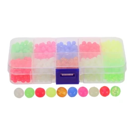 Kisangel 1000pcs Glow Fishing Beads Luminous Floating Beads for Fishing Rigs Accessory Set for Texas Rigs Durable and Portable