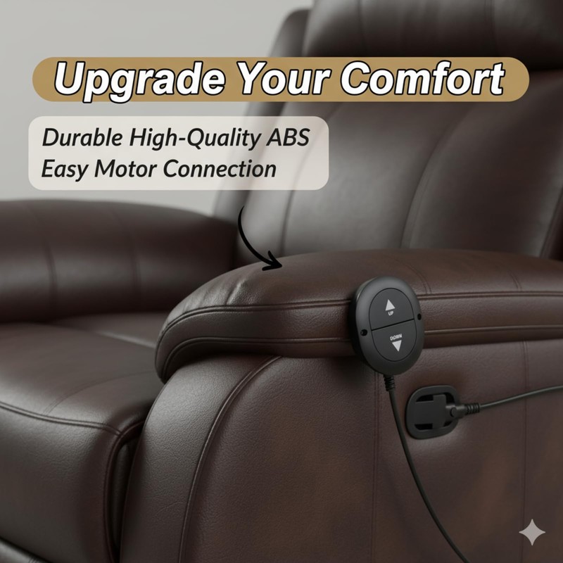 Yulatik 2 Button 5 Pin Electric Sofa Hand Controller -