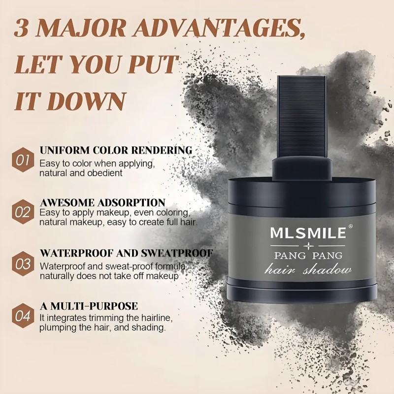 Polvo De Maquillaje De Fibra Capilar Cubre Raz De Cabello