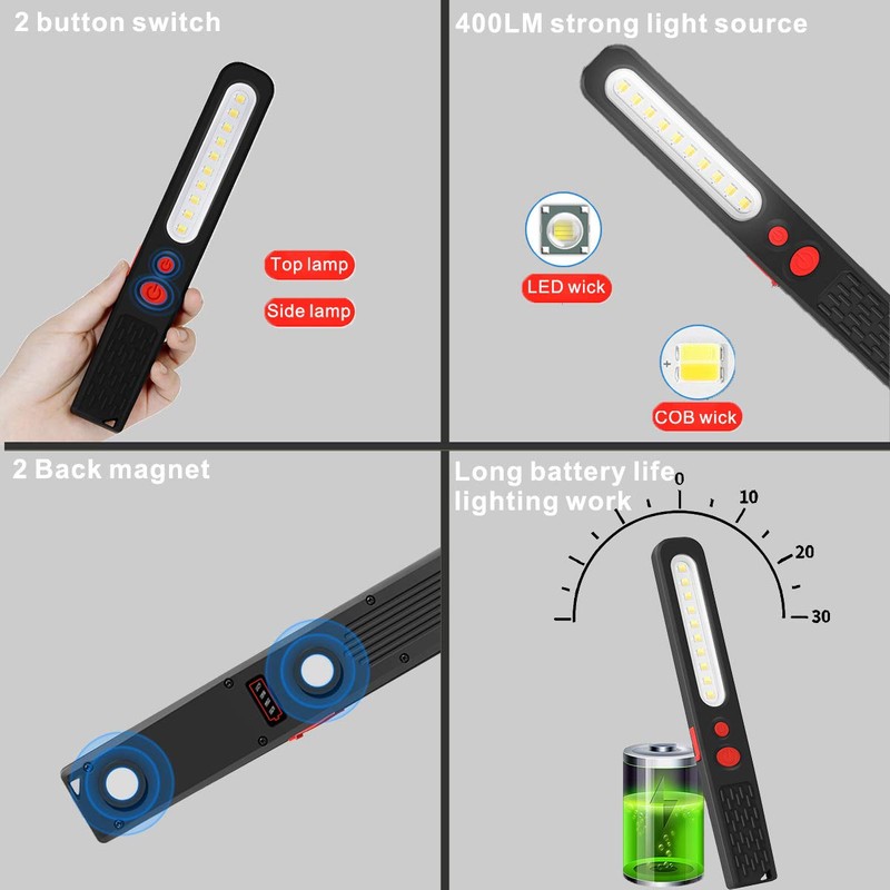 LED Work Light, 2-in-1 Super Bright Two-Tone Combination Light with
