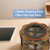 2-Tier Wooden Lazy Susan Turntable Organizer for Cabinet, Table Top,