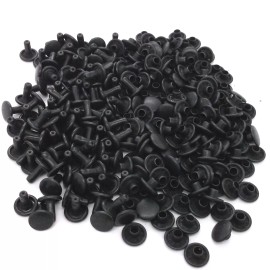 Stecksstore Double Cap Rivets Black Plated Medium 100 Pack 1373-13 by Stecksstore