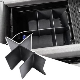 RUNROAD Center Console Organizer Compatible with Honda Pilot (2016-2022)/ Ridgeline (2017-2023)/ Passport (2019-2023) Accessories, Insert Armrest Dividers ABS Secondary Console Storage Box