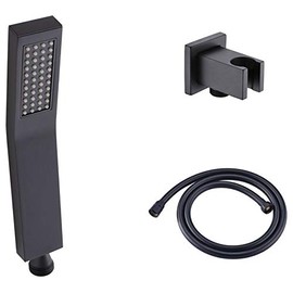Kube Bath Handheld Kit with Handheld, 5' Long Hose and Wall Adapter - Matte Black Finish