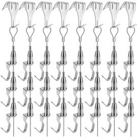 8PCS Adjustable Picture Hanging Wire Kit(6.56FT, 3 Hooks) Picture Rail Hanging System Sturdy Gallery Display Rail Rope with 3 Hooks for Exhibition Art Gallery Frames Display