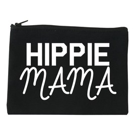 FASHIONISGREAT Hippie Mama Mom Cosmetic Makeup Bag Black Small