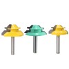Gasea 3pcs 1/4-Inch Shank 45 Degree Lock Miter Router Bits